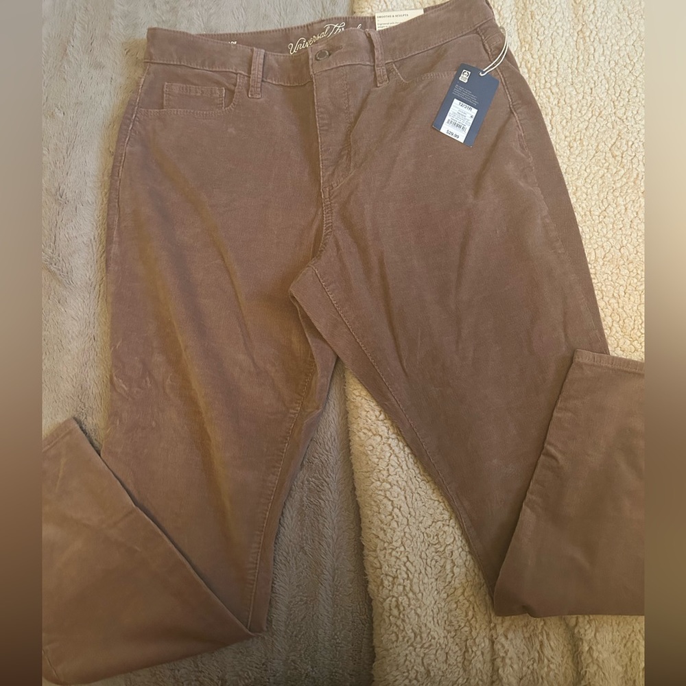 New with Tags, brown high rise corduroy jeans